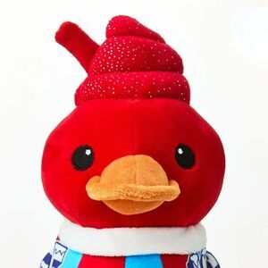 ICEE Fruit Punch Scented Red Duck Plush Small NWT